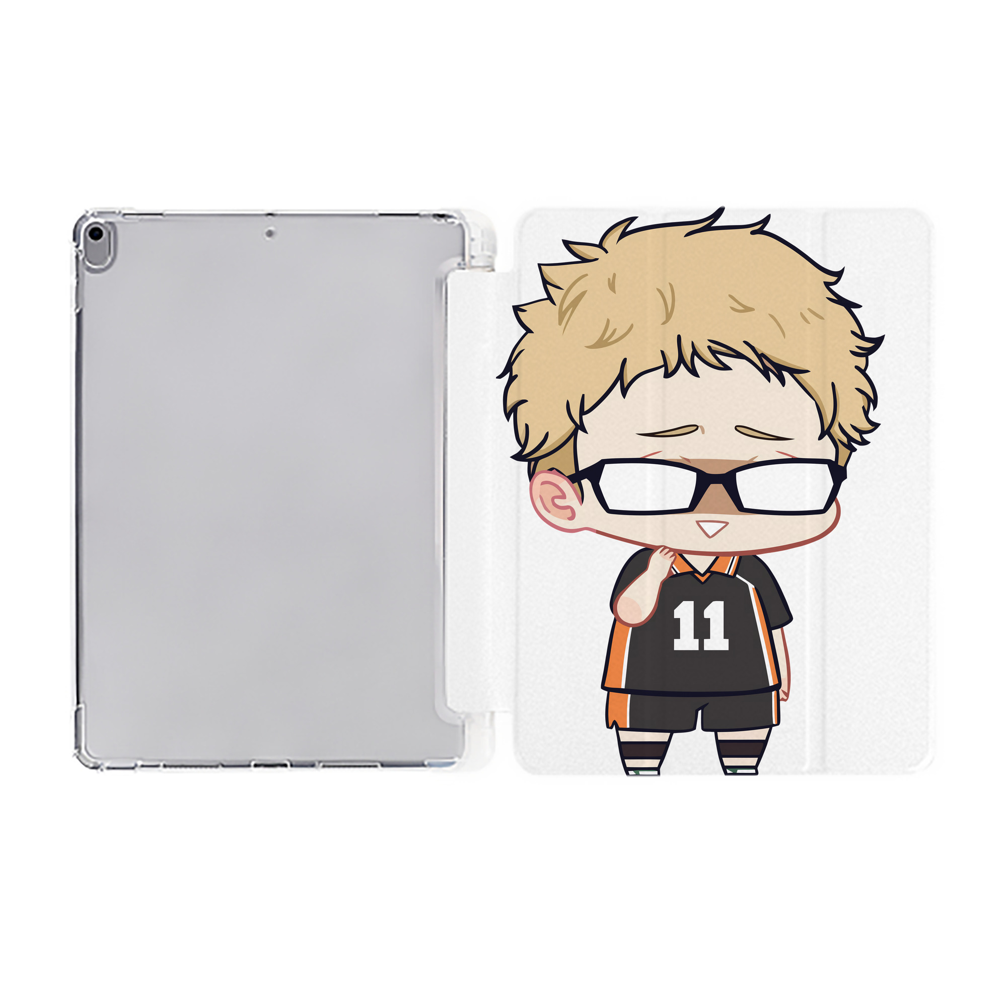 （画像用） ハイキュー!! Haikyu!! IPad ケース ペン収納付き 三つ折りスタンド PUレザー×シリコン 対応機種9.5/10.5/10.9インチ